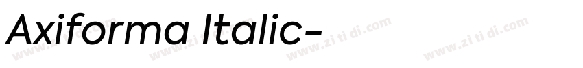 Axiforma Italic字体转换